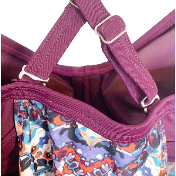 Athleta Women’s Wild Bloom Marrakesh Tankini Top Or Swim Dress NWT $89 32 B/C - Picture 12 of 12